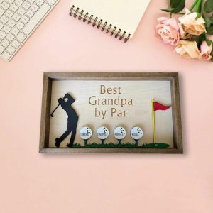 Frames |   Custom Name Golf Wooden Frame Creative Gift For Grandpa Frames Frames