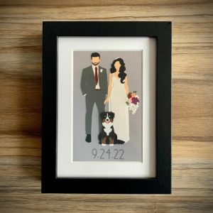 Frames |   Custom Paper Portrait Cutout Art Photo Frame Gifts For Family Frames black