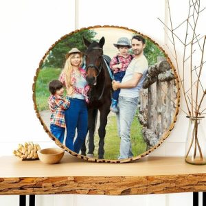 Frames |   Customizable Wooden Oval Photo Frame With Family Photos And Names Frames Frames