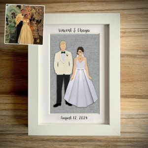 Frames |   Customized Paper Portrait Paper Cut Art Photo Frame Romantic Valentine’s Day Gift Frames black