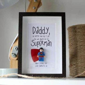 Frames |   "Daddy Is My Superman" Custom Superhero Frame Frames black