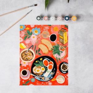 Frames |   Delicious Food Paint By Numbers Kits Best Gift For Your Favourite "Chef" Frames 24 Colors