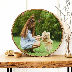 Frames |   "Dog Mama" Personalized Wooden Oval Photo Frame For Pet Lover Frames Frames