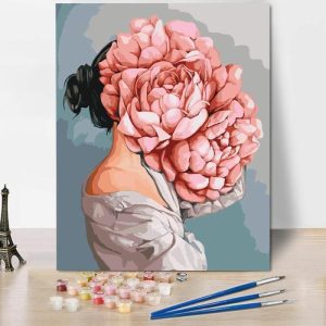 Frames |   Elegant Woman Paint By Numbers Kits Best Gift For Friend Frames 24 Colors