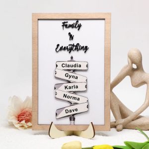 Frames |   Family Is Everything Customized Family Name Street Sign Frame Gift Frames Frames