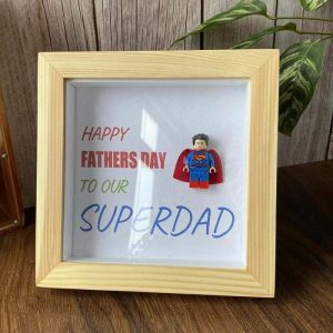 Frames |   "Happy Fathers Day To Our Superhero" Personalised Frame Frames burlywood