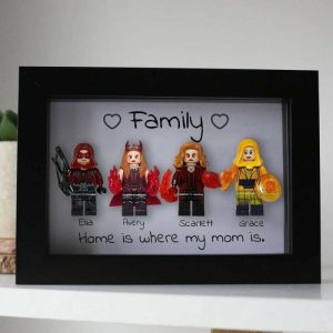 Frames |   "Home Is Where My Mom Is" Personalised Superhero Frame Frames black