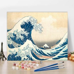 Frames |   Huge Wave Paint By Numbers Kits Best Gift For Family Frames 24 Colors