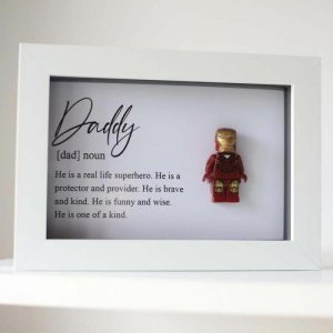 Frames |   "My Daddy Is A Real Life Superhero" Custom Superhero Frame Frames black