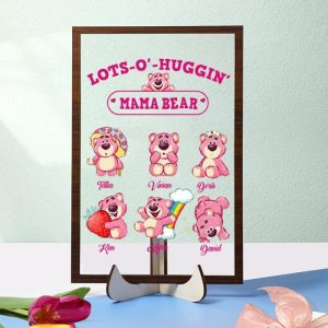 Frames |   Personalized Acrylic Photo Frame Mom Bear And Her Baby Warm Mother’s Day Gift Frames Frames