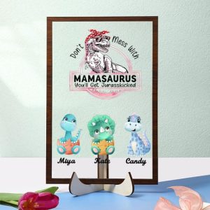 Frames |   Personalized Acrylic Photo Frame With Cute Dinosaur Pattern Mother’s Day Gift Frames Frames