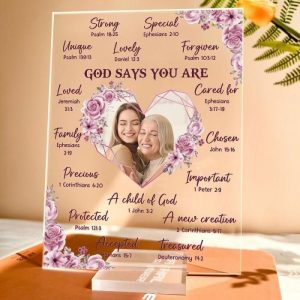 Frames |   Personalized Acrylic Photo Plaque God Says You Are Special Gift For Daughter Frames Frames