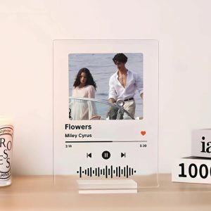 Frames |   Personalized Acrylic Photo Plaque Music Player Design With Custom Song Creative Gift For Lover Frames Frames