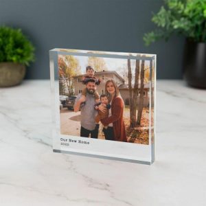 Frames |   Personalized Acrylic Photo Plaque Record Of Important Days With Custom Message Gift For Loved One Frames Frames