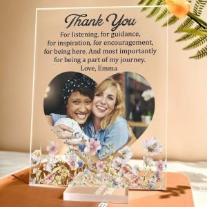 Frames |   Personalized Acrylic Photo Plaque Thank You For Being A Part Of My Journey Gift For Friends Frames Frames