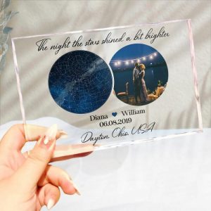 Frames |   Personalized Acrylic Photo Plaque The Night The Star Shined A Bit Brighter Perfect Gift For Valentine’s Day Frames Frames