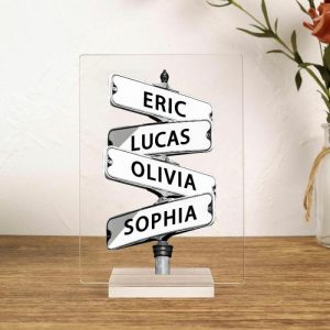 Frames |   Personalized Acrylic Plaque Custom Name Street Signs Pattern Design Precious Gift For Family Frames Frames