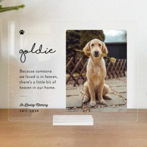 Frames |   Personalized Acrylic Plaque Custom Photo Optional Memorial Quote Sympathy Gift For Pet Lover Frames Frames