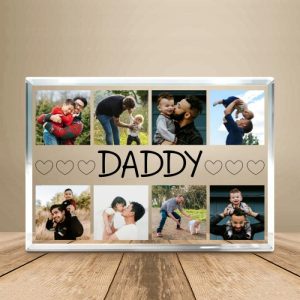 Frames |   Personalized Acrylic Plaque Daddy Logo With Custom Photos Design Perfect Father’s Day Gift Frames Frames