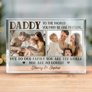 Frames |   Personalized Acrylic Plaque Daddy You Are So Loved With Custom Photo Design Great Gift For Dad Frames Frames