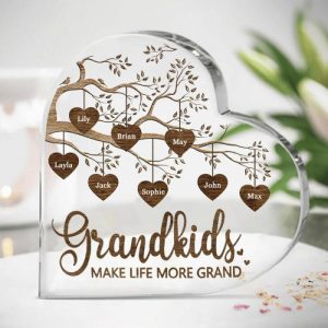 Frames |   Personalized Acrylic Plaque Grandkids Make Life More Grand Design Unique Gift For Family Frames Frames