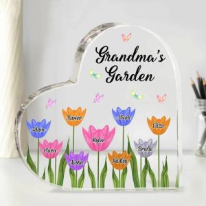 Frames |   Personalized Acrylic Plaque Grandma’s Garden With Colorful Flower Name Design Attractive Gift For Mother’s Day Frames Frames