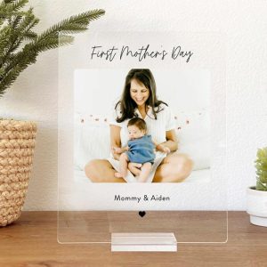 Frames |   Personalized Acrylic Plaque Happy Mother’s Day With Custom Photo And Message Meaningful Gift For Dear Mom Frames Frames