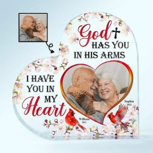 Frames |   Personalized Acrylic Plaque I Have You In My Heart With Cardinal Design Memorial Gift For Family Frames Frames