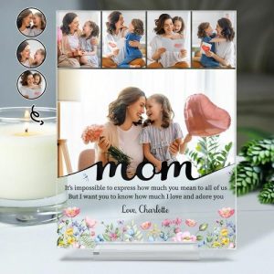 Frames |   Personalized Acrylic Plaque I Love And Adore You With Custom Photos Unique Gift For Mother’s Day Frames Frames