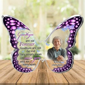 Frames |   Personalized Acrylic Plaque I’Ll Miss You Until We Meet Again Butterfly Design Memorial Gift For Loved One Frames Frames