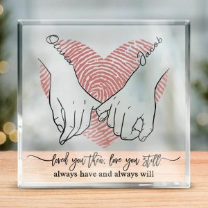 Frames |   Personalized Acrylic Plaque Loved You Then Love You Still Hold Your Hand Attractive Gift For Lover Frames Frames