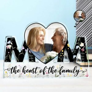 Frames |   Personalized Acrylic Plaque Mom The Heart Of The Family Perfect Gift For Mother’s Day Frames Frames