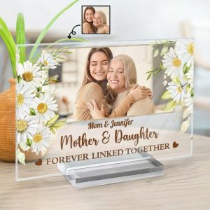 Frames |   Personalized Acrylic Plaque Mother And Daughter Forever Linked Together Perfect Gift For Mother’s Day Frames Frames