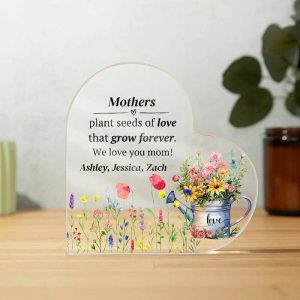 Frames |   Personalized Acrylic Plaque Mothers Plant Seeds Of Love That Grow Forever Attractive Gift For Mother’s Day Frames Frames