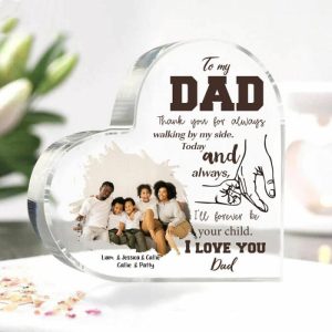 Frames |   Personalized Acrylic Plaque Thank You For Always Walking By My Side Perfect Gift For Father’s Day Frames Frames