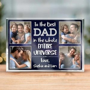 Frames |   Personalized Acrylic Plaque The Best Dad In The Whole Universe Unique Gift For Father’s Day Frames Frames