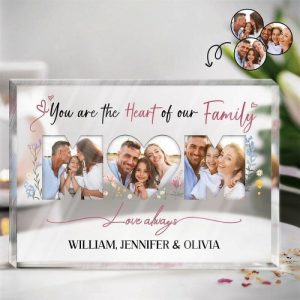 Frames |   Personalized Acrylic Plaque The Heart Of Our Family Precious Gift For Mother’s Day Frames Frames