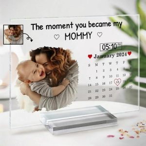 Frames |   Personalized Acrylic Plaque The Moment You Became My Mommy Meaningful Gift For Mother’s Day Frames Frames