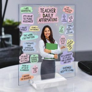 Frames |   Personalized Acrylic Plaque This Is Teacher Daily Affirmation Custom Photo Creative Gift For Teacher Frames Frames