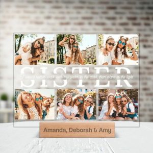 Frames |   Personalized Acrylic Plaque Walk With My Sister With Custom Photos Design Great Gift For Besties Frames Frames