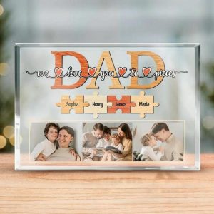 Frames |   Personalized Acrylic Plaque We Love You To Pieces With Custom Photos Perfect Gift For Father’s Day Frames Frames