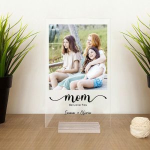 Frames |   Personalized Acrylic Plaque We Love You With Custom Photo And Names Unique Gift For Mother’s Day Frames Frames