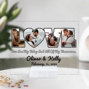 Frames |   Personalized Acrylic Plaque You Are My Today And All Of My Tomorrows With Custom Photos Perfect Valentines Gift For Couple Frames Frames