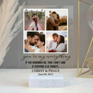 Frames |   Personalized Acrylic Plaque You’Re My Everything With Custom Photos Perfect Gift For Couple’s Anniversary Frames Frames