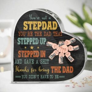 Frames |   Personalized Acrylic Plaque You’Re The Dad That Stepped Up With Custom Names Special Gift For Father’s Day Frames Frames