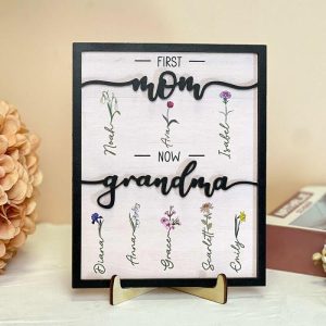 Frames |   Personalized Birth Flower Frame With Beautiful Custom Name Perfect Gift For Best Mom Frames Frames