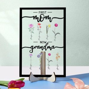 Frames |   Personalized Birthday Flower Acrylic Photo Frame Warm Mother’s Day Gift Frames Frames