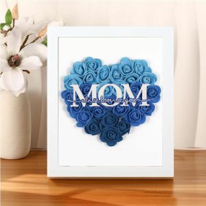 Frames |   Personalized Dried Flower Frame Gift For Mother-I Love You Mom Frames black