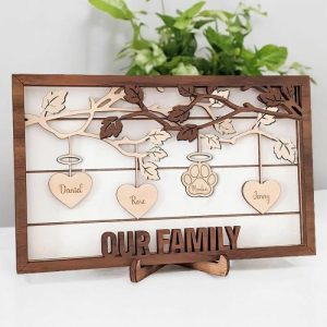 Frames |   Personalized Family Tree Frame Our Family Custom Name Sign Perfect Mother’s Day Gift Frames Frames