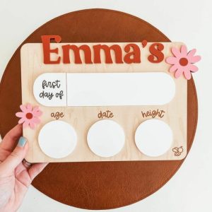 Frames |   Personalized First Day Of School Sign Custom Name Perfect Gift For Children Frames Frames